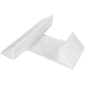 Ruddiscrad Breathable Baby Pillow for Comfort Lying, Medium Cotton Removable Pillowcase Toddler Sleeping Pillow (White)