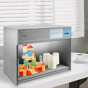 4 Light Sources Assessment Cabinet Color Matching Box with 4 Light Sources, High Density Board Color Assessment Cabinet for Textile, Printing and Dyeing Materials Commercial Color Cabinets