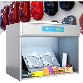 Color Assessment Box,7 Light Source Color Matching Box with 45° Viewing Table for Accurate Color Assessment in Various Industries - Printed/Textile/Hardware/Leather/Plastic/Fabric