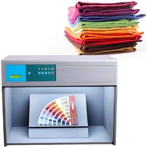 Color Assessment Box, LED Light Box Color Matching Cabinet with six Light Sources for Lab Color Matching Light Box, for Printed Textile Hardware Leather Plastic Fabric