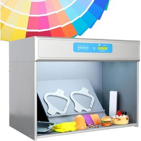 LED Color Matching Cabinet with 7 Light Sources(D65/TL84/F/A/UV/CWF/TL83)&45° Viewing Table for Textile Printing & Dyeing - Color Assessment Box for Precise Color Matching/Evaluation