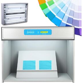 Professional LED Color Matching Cabinet, Leather/Fabric Assessment with 7 Light Sources 7 Light Sources-D65/TL84/F/A/UV/CWF/TL83 & 45° Viewing Table,for Textile Printing & Dyeing