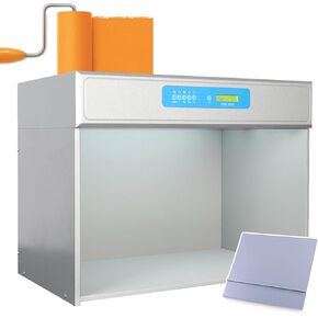 Professional LED Light Box Color Matching Cabinet for Textile Printing & Dyeing, Leather/Fabric Color Assessment,Color Assessment Box with 7 Light Sources&45° Viewing Table