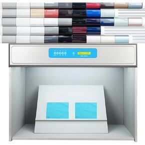 Color Assessment Cabinet-LED Light Box Color Matching Cabinet for Accurate Color Matching & Evaluation of Printed Materials, Color Evaluation Box with 7 LED Light Sources&45° Viewing Table