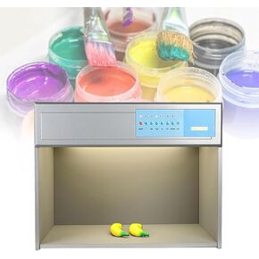 Color Matching Box with 6 Light Sources, LED Light Box Color Matching Cabinet, Customizable Color Assessment Box for Textile Printing Toys Printing