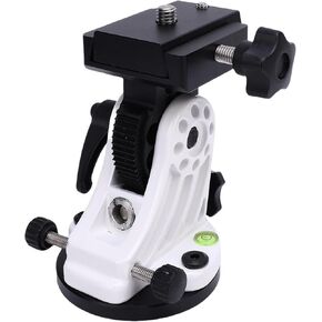 Latitude Adjustment Seat, 0 to 90 Degree Aluminum Alloy Star Adventurer Latitude Base, Telescope Latitude Base Mount, Equatorial Mount for Astronomical Telescope Accessories (White)