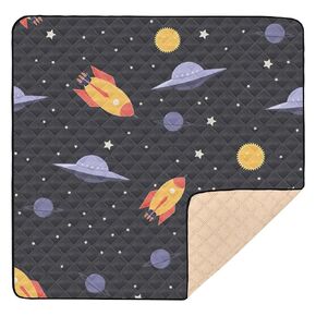 Cosmos Flying Saucer Soft Thick Baby Activity Play Mat for Floor Waterproof Infant Play Activity Mat for Babies Infants Toddlers, 50'' x 50''