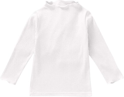 Kids Boys Girls Turtleneck Underwear Tops Basic Solid Color Long Sleeve T-Shirts Undershirts Spring Fall in Kuwait