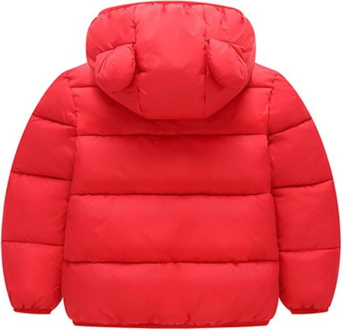 Baby Boys Girls Winter Down Coats with Bear Ears Hoods Kids Lightweight Puffer Jacket Toddler Infant Padded Outerwear in Kuwait