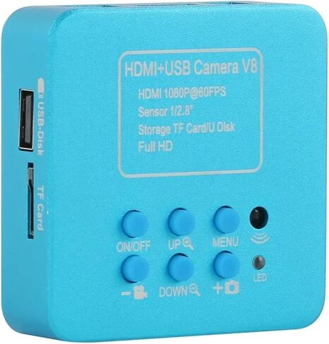 1080P 14MP HDMI VGA Industrial Video Microscope Camera Industry C Mount Camera for Phone Tablet PCB IC Observe Soldering Repair(HDMI Type-c) in Saudi Arabia