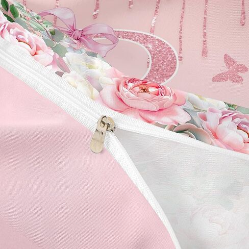 Jejeloiu Pink Rose Gold Davet Cover for Kids Boy Girls ، Toddler ، مجموعة الفراش القوس الوردي ، خطاب مخصي in Kuwait