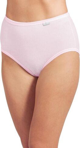 Jockey Women's Underwear Plus Size Elance Brief - 6 Pack, Ivory/Light/Pink Shadow, 9 in Kuwait