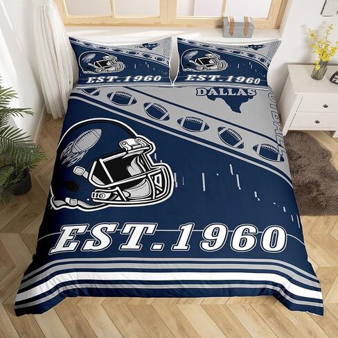 Erosebridal Sports Davet Cover Toddler ، American Football City Bedding String for Boys Teens Ons ، City Classic Dallas Cofforter Cover ، Sports Thief Serft Decor in Kuwait