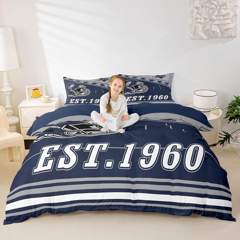 Erosebridal Sports Davet Cover Toddler ، American Football City Bedding String for Boys Teens Ons ، City Classic Dallas Cofforter Cover ، Sports Thief Serft Decor in Kuwait