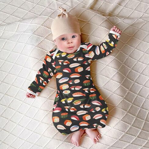 Baby Boy Girl Sleepsuit Cotton Sleeper Gown Newborn Pajamas Nightgowns Infant Clothes in Saudi Arabia