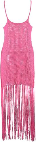 Women's Bikini Fringe Beach Top Cutout Knit Bathing Suit Cover up for Women in Saudi Arabia
