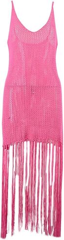 Women's Bikini Fringe Beach Top Cutout Knit Bathing Suit Cover up for Women in Saudi Arabia