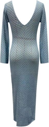 Autumn and Winter New Beach Skirt Solid Color Sexy Open Back Knitted Hollow Out Dress Swimsuit Pants Cover Ups in Saudi Arabia