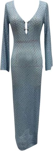 Autumn and Winter New Beach Skirt Solid Color Sexy Open Back Knitted Hollow Out Dress Swimsuit Pants Cover Ups in Saudi Arabia