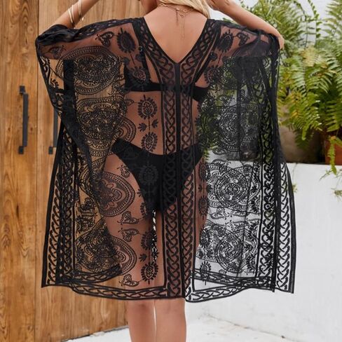 Women's Tassel Skirt Border European and Women's Clothing Sexy Hollow Mesh Beach Skirt Cover Up Swimsuit Women in Saudi Arabia