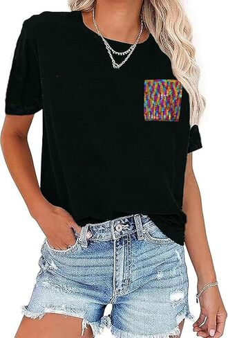 المرأة مطرزة الربط تي شيرتات قصيرة الاكمام موضة التألق الترتر ملابس الحفلات بريق الصيف عطلة الشاطئ تي شيرت in Kuwait