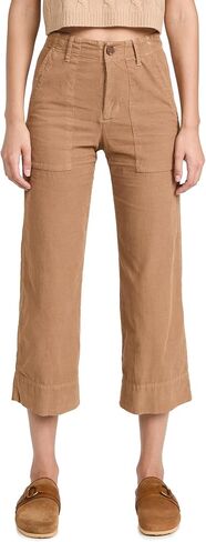 بنطال VELVET BY GRAHAM & SPENCER النسائي من Vera Corduroy بأرجل واسعة، Aloe، 4 in Kuwait