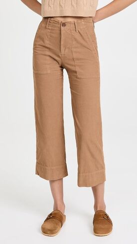 بنطال VELVET BY GRAHAM & SPENCER النسائي من Vera Corduroy بأرجل واسعة، Aloe، 4 in Kuwait