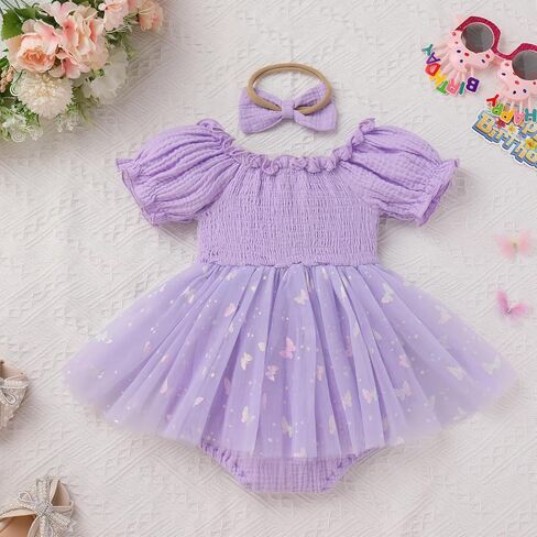 Imekis Baby Girl Half 1st عيد ميلاد الزي رومبير فستان رئيس الفراولة in Kuwait