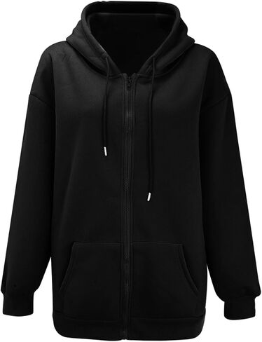 Kampf Fall Sweatshirts for Women Zip Up Hoodies Oversized Sweatshirt Y2K Clothing Casual Drawstring Jacket with Pockets in Saudi Arabia