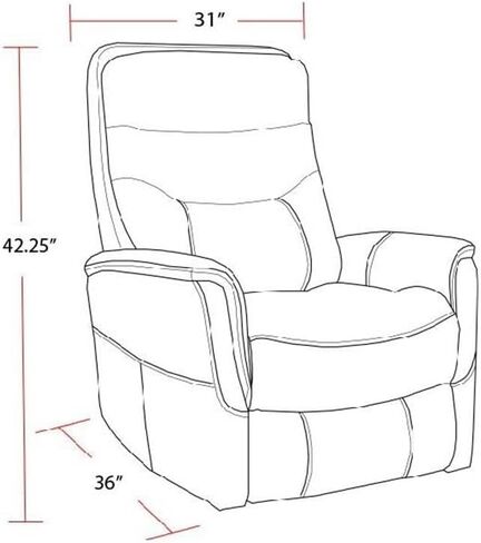 Gemini - Ivory Manual Swivel Glider Recliner in Kuwait
