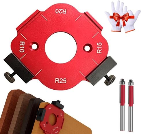 قالب قوس القطع R trimmer R angle ، قالب دائرة نصف قطرها أجهزة التوجيه ، قوالب أجهزة التوجيه للنجارة الخشبية ، مجموعة دليل القوس 8-in-1 (R10-R50) ، طالب زاوية C (قوس صغير) in Kuwait
