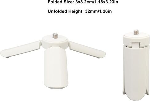 2PCS Mini Camera Tripod, Foldable Desktop Tripod Non Slip Camera Holder Handle Grip Stabilizer with 1/4 Inch Screw for PAL EVO 70 Camera (White) in Saudi Arabia