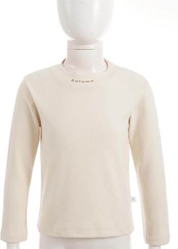 Hansber Baby Girls Boys Thermal Underwear Top Kids Long Sleeve Mock Neck T-Shirts Autumn Winter Base Shirts in Saudi Arabia
