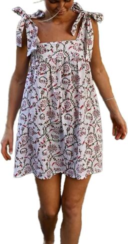 Women Cute Babydoll Mini Dress,Ruffle Strap Maternity Dresses,Cute Summer Dresses for Teen Girls,Floral Skirt in Saudi Arabia