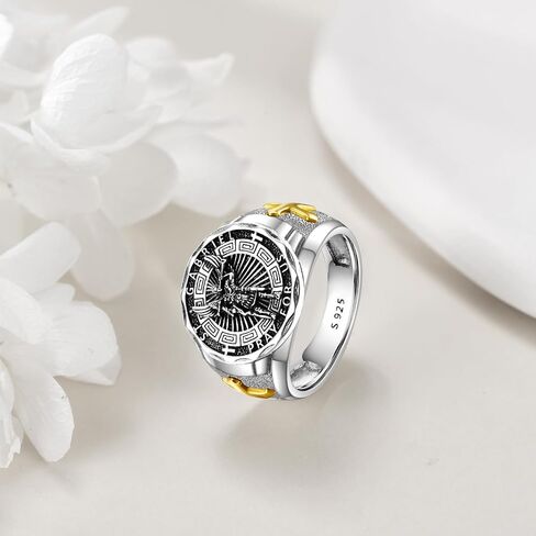 YFN Saint Michael Ring فضة استرليني حامي ديني خاتم St Michael Archangel مجوهرات هدايا للنساء والرجال in Saudi Arabia