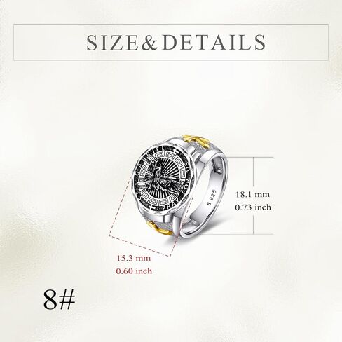 YFN Saint Michael Ring فضة استرليني حامي ديني خاتم St Michael Archangel مجوهرات هدايا للنساء والرجال in Saudi Arabia