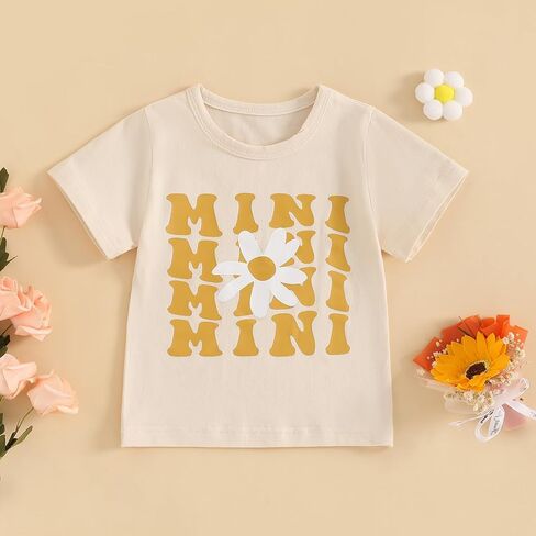 Mommy and Me Matching Shirts Mama and Mini Shirts Summer Family Matching Letter Tops in Saudi Arabia