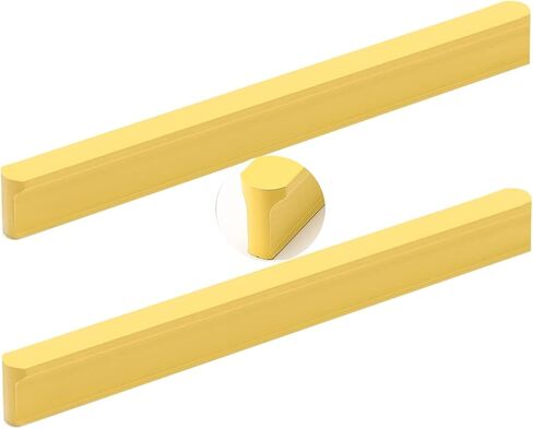 Wardrobe Door Handles,2pcs Yellow Drawer Handles Round T-Shaped Aluminum Alloy Furniture Handle,Cupboard knockers Bedroom Knob Knobber for Dresser(Hole spacing 96mm) in Kuwait