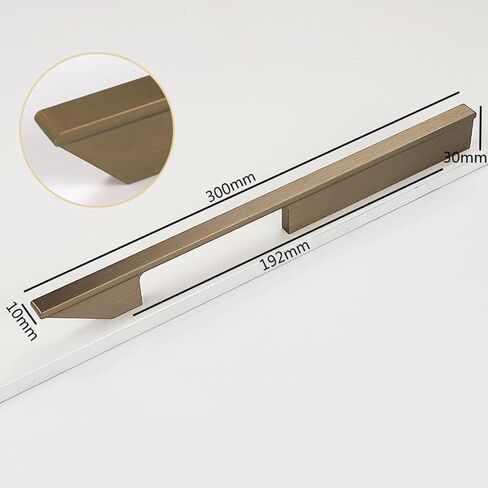 Wardrobe Door Handles,Drawer Handles Aluminum Alloy Bronze Furniture Handle,Cupboard knockers Bedroom Knob Knobber for Dresser,2pcs(Hole Distance 192mm) in Saudi Arabia