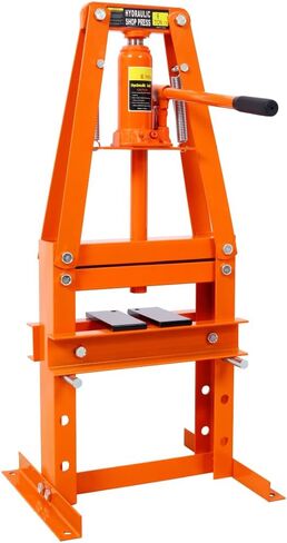 Press Heyraulic Shop 6-Ton-Penchtop A-Frame Press مع ارتفاع قابل للتعديل ، Press Plates وصمام السلامة ، الصحافة الهيدروليكية الصغيرة للمرآب ، إصلاح السيارات وتصنيع المعادن (Orange) in Kuwait