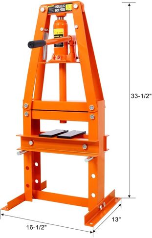 Press Heyraulic Shop 6-Ton-Penchtop A-Frame Press مع ارتفاع قابل للتعديل ، Press Plates وصمام السلامة ، الصحافة الهيدروليكية الصغيرة للمرآب ، إصلاح السيارات وتصنيع المعادن (Orange) in Kuwait