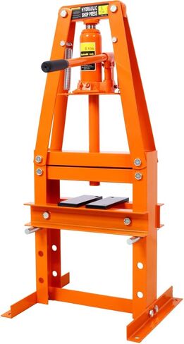 Press Heyraulic Shop 6-Ton-Penchtop A-Frame Press مع ارتفاع قابل للتعديل ، Press Plates وصمام السلامة ، الصحافة الهيدروليكية الصغيرة للمرآب ، إصلاح السيارات وتصنيع المعادن (Orange) in Kuwait