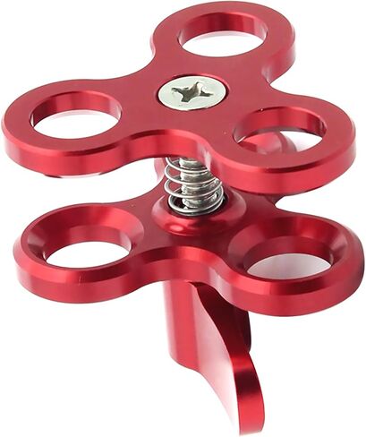 Alloy Triple Holes Ball Clamp 3 Mount Hole for Underwater Photography Diving Light System, Photography Diving Camera Accessories in Kuwait