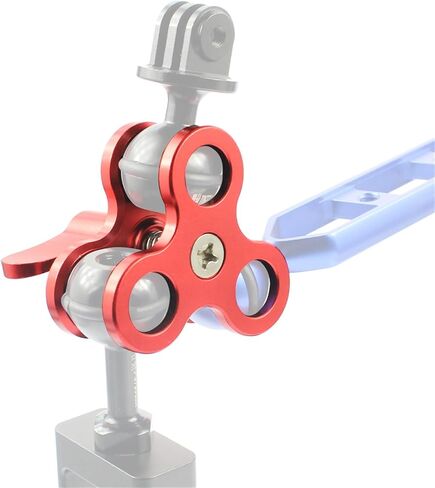Alloy Triple Holes Ball Clamp 3 Mount Hole for Underwater Photography Diving Light System, Photography Diving Camera Accessories in Kuwait