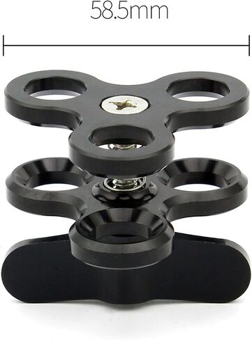 Alloy Triple Holes Ball Clamp 3 Mount Hole for Underwater Photography Diving Light System, Photography Diving Camera Accessories in Kuwait