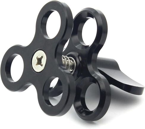 Alloy Triple Holes Ball Clamp 3 Mount Hole for Underwater Photography Diving Light System, Photography Diving Camera Accessories in Kuwait