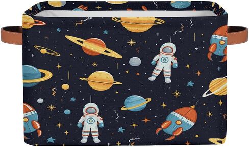 سلال تخزين الكوكب الصاروخ Stronaut Space لتنظيم ، صناديق تخزين قابلة للطي قابلة للطي ، سلال منظم لعبة ديكور لأرفف الخزانة سلة الهدايا 1 PC in Kuwait