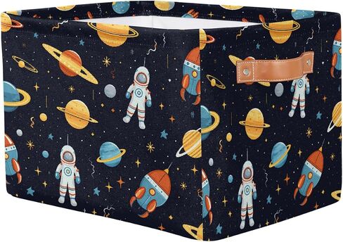 سلال تخزين الكوكب الصاروخ Stronaut Space لتنظيم ، صناديق تخزين قابلة للطي قابلة للطي ، سلال منظم لعبة ديكور لأرفف الخزانة سلة الهدايا 1 PC in Kuwait