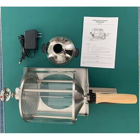 AC - Household Fuel Gas Coffee Beans Baking Machine Direct Fire Roaster Capacity 400G Glass Transparent Visualization For Beginnners DIY Use