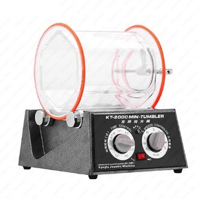 KT2000 Rotary Jewelry Polisher Tumbler Bead Surface Cleaner Drum Polisher With Bevel Timer 5kg For Beginnners DIY Use